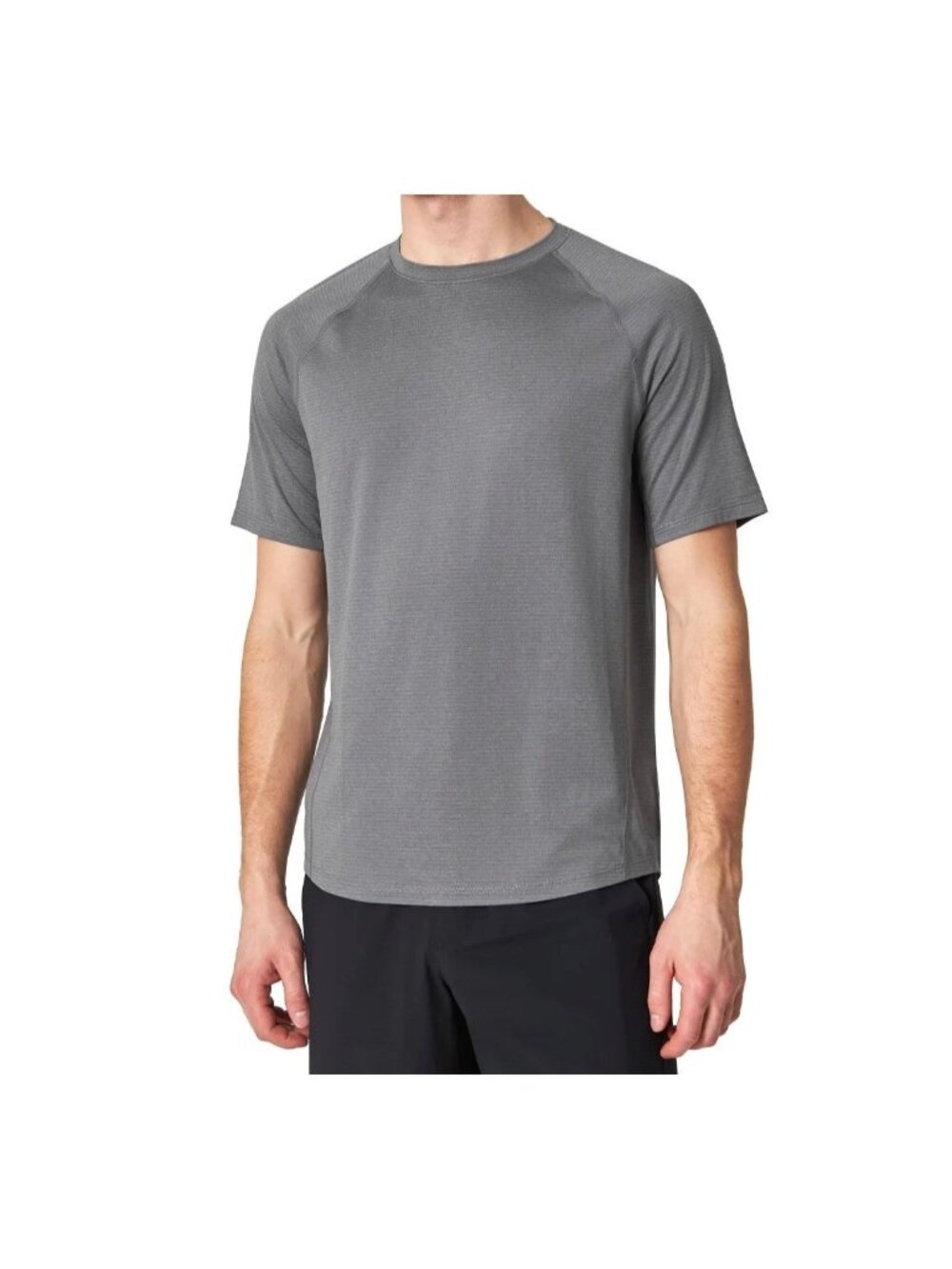 NWT Mondetta Men's L Gray Active Short Sleeve Crew Neck T-Shirt Stretch